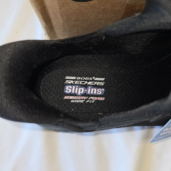 Skechers Slip-ins: BOBS Sport Squad Chaos Black, Women's Size 7, New w/o org box - Picture 6 of 8